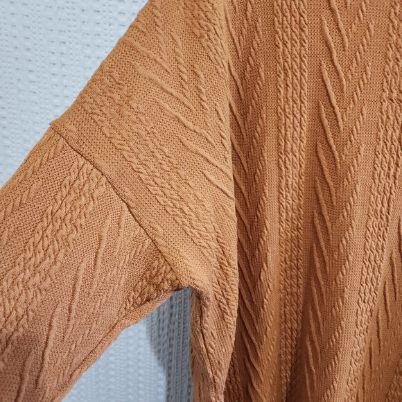 Hailey & Co Women's Plus Size Orange Cable Knit Light Sweater Size 2X - Picture 5 of 13